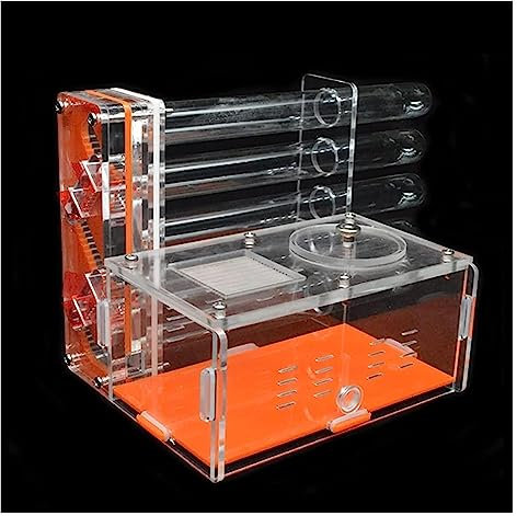 Ameisenzuchtnest, Natursand-Ameisenfarm, DIY-Ameisenfarm, 5 Stück, 18–180 mm, Gips-Reagenzglas-Nest mit Futterbereich, Haustier-Werkstatt, Ameisenhaus, Königin-Ameisennest-Schloss (Farbe: Wassereinspr