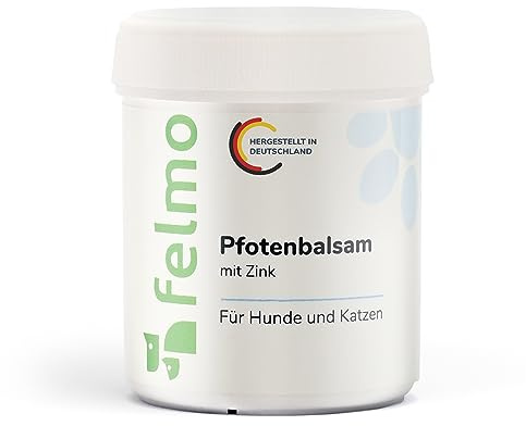 felmo Pfotenbalsam für Hunde & Katzen (130ml) – zinkhaltiger Pfotenschutz | Zur Pflege beanspruchter Pfoten, gegen trockene und rissige Haut, geruchsneutral und parabenfrei