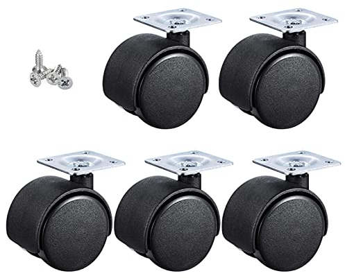 Lenkrollen, Bürostuhlrollen, Ersatzräder, 360-Grad-Universal-Drehplattenrollen, Schreibtischstuhlrollen, Möbelrollen für Hartholzböden, Teppiche, Laminat und Fliesen, Packung (Universal 40 mm/1,6 Zol