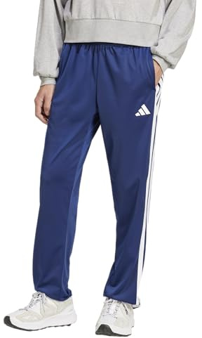 Adidas Mens 3-Stripes Tricot Regular Fit Open Hem Sportswear Track Pants, Dark Blue, X-Small