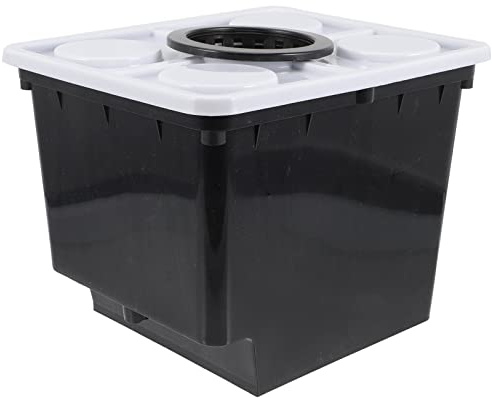 SHOUKAII Black Bucket Hydroponics Bucket System Deep Water Culture Bucket Greenhouse Vegetables Fruits Plant Growing System Soilless Planting Holder for Plants Garden Starter Hydroponic Plants