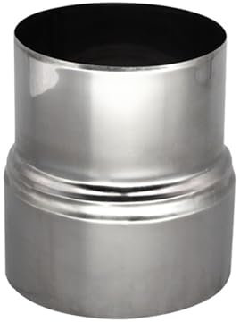 SHYLAC Ofenrohr-Reduzierstück, Rauchrohranschluss, Ø75 mm - Ø80 mm, Edelstahl-Schornsteinrohr-Reduzierstück, Kaminadapter, Ofenrohr, für Holzofenkamine