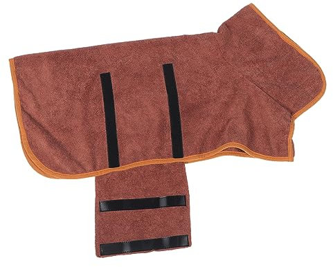 BESPORTBLE Hundebademantel Aus Mikrofaser Saugfähiger Trocknungs Und Schlafanzug Für Hunde Bequem Und Warm Für Dem Baden Oder Schwimmen Kaffee