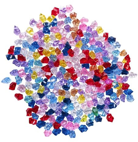 ARSUK Reusable Ice Cubes (150 PCS) - Clear Plastic Ice Cubes Reusable for Drinks, Photography, and Crafts - Fake Ice Cubes, Fake Diamonds, Fake Rock for Vases & Decor
