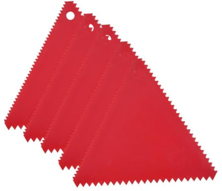 HGZLQKD 5 Pieces Glue Spreader Notch Trowel Lightweight Small Notched Glue Spreader for Epoxy Spackling Paste Applying Glue, Triangle