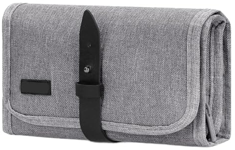 Tragbare Tasche für Diabetikerbedarf, Organizer für Teststreifen, Glukosemesser, Lanzetten und Insulinspritzen, elegantes Design, grau