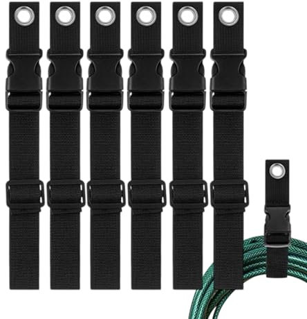 Support de rallonge | Organisation de garage, boucle de verrouillage réglable pour câbles, tuyaux, cordes, gadgets pour la gestion des accessoires de garage et de camping-car