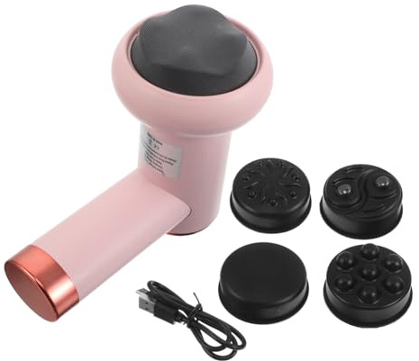 Healeved Handmassagegerät Nacken und Rückenmassagegerät Kompakt Geräuscharm Wiederaufladbar für Tiefengewebsmassage Schultern Taille Reise Wellness