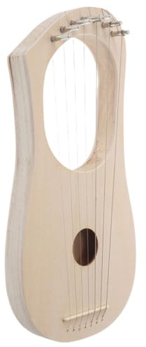 Professionelle 7-saitige Leierharfe für Musiker und Anfänger | Akustisches Instrument, Holz und Metall, Beige, 1 Satz, Geeignet für Studioaufnahmen und Klassische Kompositionen