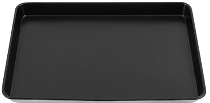 Teglia da forno in alluminio, 60 x 40 cm, con rivestimento antiaderente, rettangolare, per famiglie, panifici e gastronomia, colore nero