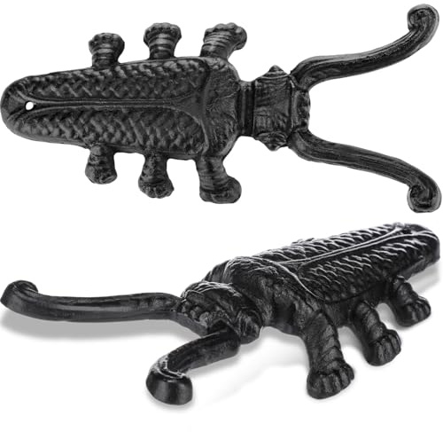 LemonRoad 2 Pcs Boot Jack Cast Iron Beetle Boot Remover Puller Cricket Shoe Remover Helper for Cowboy Work Outdoor Footwear