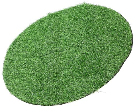PAMINGONO Tappeto in Artificiale per Esterni 90 CM Diametro Finta Resistente Sole e Pioggia Tappetino Morbido per Addestramento al Vasino e Prato per Cani Decorazione Giardino