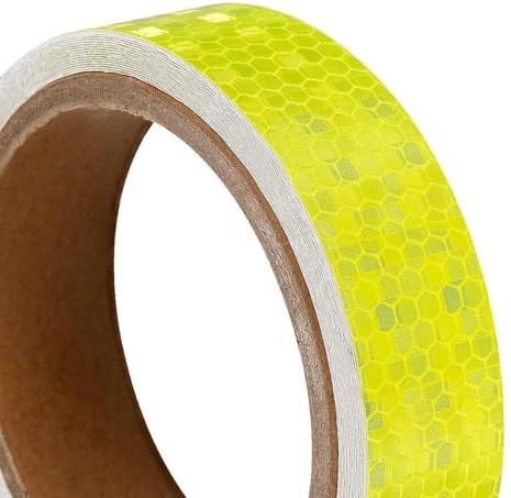 Buaak Cinta reflectante para seguridad nocturna, cinta de advertencia impermeable de 2 cm x 10 m para ropa, bicicleta, casco, tiras reflectantes para exteriores, para postes, entrada y visibilidad