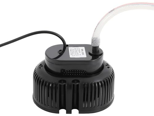 Hanmorfarbi 75W Pool Submersible Pump, 660 GPH Portable Water Pump with UK Plug, IPX8 Waterproof Drain Pump for Swimming Pool Cover, Pond, Fountain, Aquarium, Includes 16.4ft Hose & 3 Outlets (Black)