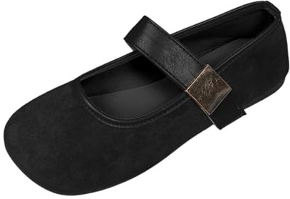 Zanisouta Mary Jane - Ballerines à lanières pour femme - Ballerines douces - Confortables - Antidérapantes - Bout rond - Élégantes - Chaussures traditionnelles vintage - Chaussures de ballet à enfiler