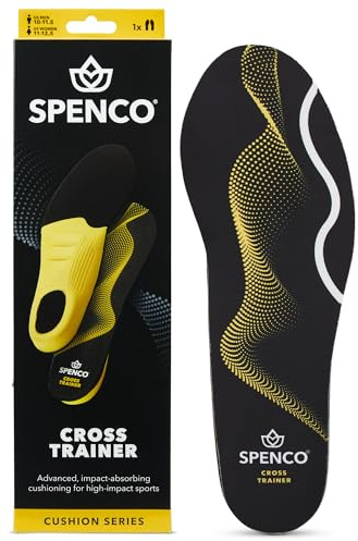 Spenco Polysorb Cross Trainer Athletic Cushioning Arch Support Shoe Insoles, Women's 7-8.5/Men's 6-7.5, 2 Count (Pack of 1)