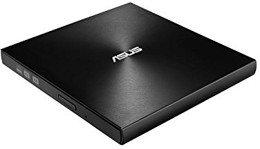 ASUS ZenDrive U9M Black - USB 2.0/USB-C Slim External DVD Burner Optical Disc 8x Speed Re-Writer Drive with M-Disc Support, USB 2.0 Type-A/Type-C Compatibility, Mac/Windows OS Compatible