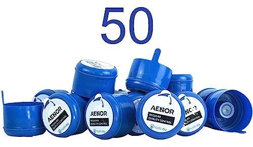 Tapones garrafa 50 Unidades. Tapón 5 galones para botellones o garrafas de Agua, Desde 11,8 hasta 20 litros, bpa Free
