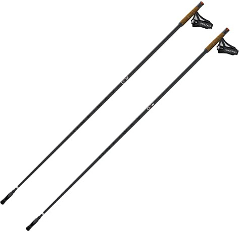 Nordic Walking käppar OneWay Team 4 Mag Carbon vandringsstavar trekking (110 cm, asfalt)