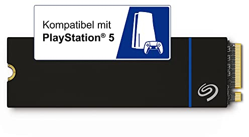 Seagate Game Drive M.2 SSD 1TB, interne Solid State Drive PS5, inkl. 2 Wochen Playstation+, PCIe der 4. Gen., NVMe 1.4, bis zu 7300 MB/s mit Kühlkörper, 3 Jahre Rescue Service (ZP1000GP3A4001)