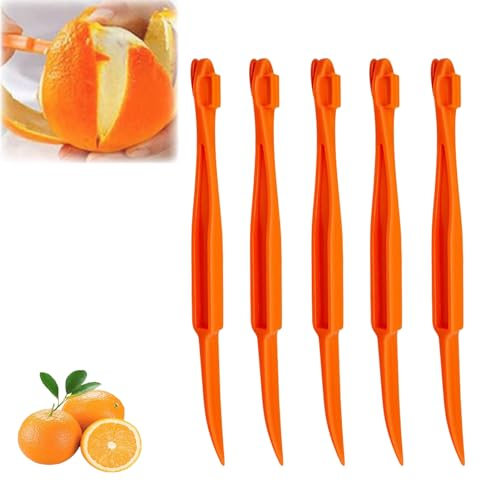 Paquete de 5 herramientas de pelador de naranja, removedor de cítricos, utensilios de cocina, fácil apertura, cítricos, limón, cítricos, cítricos, cortador de verduras, herramientas de frutas