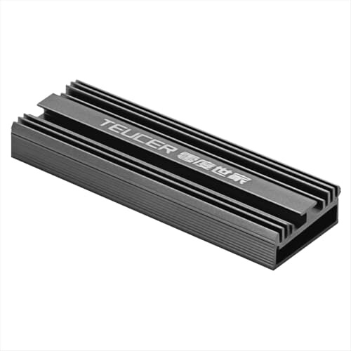 Nuwo SSD M.2 2280 Dissipatore di Calore in Alluminio con 4 Cuscinetti Termici in Silicone, Raffreddamento SSD ad Alte Prestazioni per PC Computer Gaming PS5