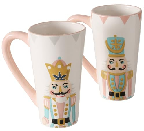 MamboCat Lot de 2 tasses jumbo Nutsy I 600 ml I 2 personnes I Deux motifs casse-noisette d'hiver I Tasse à café pour vin chaud, punch, bol à pince à feu I Céramique I Noël X-Mas