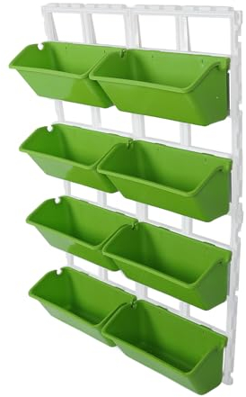 Qcwwy Macetero Vertical para Colgar en la Pared Al Aire Libre, Bolsas para Macetas para Colgar en la Pared, Macetero Vertical para Jardín, Bolsa de Cultivo para Balcón, Patio, Valla,