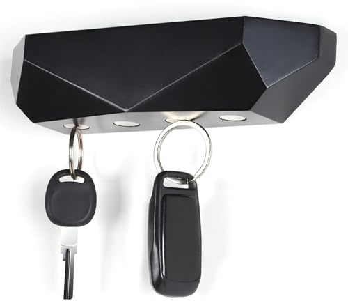 OCIOLI Schlüsselhalter Wandhalterung Magnetischer Schlüsselhalter Schlüsselbrett Schlüsselaufhänger Schlüsselhaken für Wand, Heimdekoration, Hausdekoration, Wohnungsdekoration, Wohnzimmer (Schwarz)