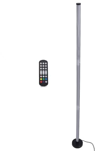 LED Stehlampe, RGB Ecklampe mit Musiksynchronisation, Stimmungsbeleuchtung, Ecklampe, mit Fernbedienung per App, DIY Modi, Stehlampe für Wohnzimmer, Schlafzimmer, Spielzimmer