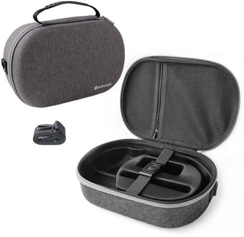 ARVOK Carrying Case for Apple Vision Pro, Hard Travel Case for Apple Vision Pro and Battery Charging Cable and Other Accessories, VR Gaming Headset Case Suitable for Travel and Home Storage, Gray