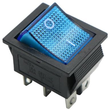 Interrupteur à bascule 2 positions KCD4 interrupteur à bascule ON-OFF 4 broches/6 broches équipement électrique avec interrupteur d'alimentation lumineux capuchon de commutateur 16A 250VAC/20A 125V(Bl