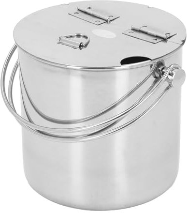 Isolierter Eiskübel, Edelstahl-Eiskübel mit Klappdeckel, Weinkühler-Eimer, Tisch-Weinkühler, Großes Fassungsvermögen für Cocktailbar und Partys, Heimbar-Zubehör