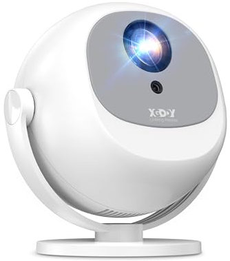 Vidéoprojecteur Portable, Native 720P Mini Projecteur Soutien HD 4K 1080P Correction Trapézoïdale WiFi6 Video Projecteur Compatible HDMI/PS5/TV Stick Home Cinéma (Basique)