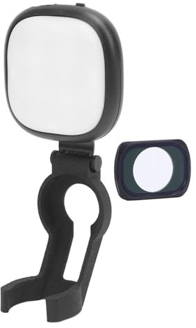 3 Kamera Füllen Licht mit Schwarzem Nebelfilter, Tragbares LED -Videolicht mit 1/4 Schwarzem Nebelfilter für Taschen 3