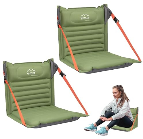 Sedie Pieghevoli Gonfiabile Cuscini Sedili da Stadio con Regolabile Schienale Leggero Sedia da Pavimento Portatile All'aperto Cuscino Sedile per Picnic Concerti Giardino Balcone Pesca Campeggio Sedie