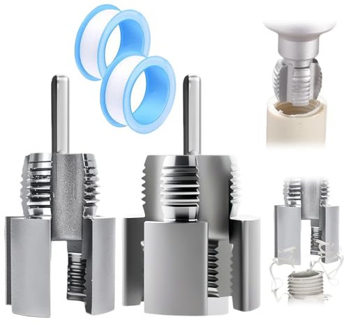 Rohrgewindeschneider, 1/2 Gewindeschneider und 3/4 Gewindebohrer, Wasserrohr Innengewinde Öffner Pipe Thread Maker Tool Doppelkopf Design Wiederverwendbares Bohrerfäden Werkzeug (1/2inch + 3/4inch)