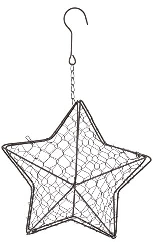 ifundom Maceta de Hierro Forma de Estrella para Suculentas Jardinera Colgante Práctica y Fácil de Exhibir Adecuado para Decoración de Jardín Exterior