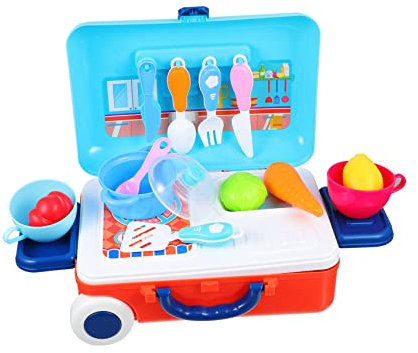 Abaodam 1 Juego Juguetes de Cocina Simulada para Roles con Accesorios de Comida para Niñas y la Imaginación y Habilidades Sociales Educativo para Desarrollo Infantil