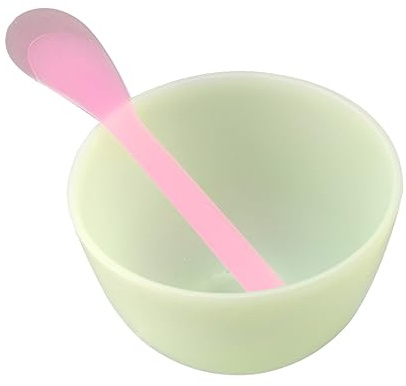 OATIPHO 2 Stück Silikon Maskenmischschüssel Grün mit Rührstab Anti Tropf Gesichtsmaske Schale für Selbstgemacht Masken und Einfache Anwendung im Beauty Bereich