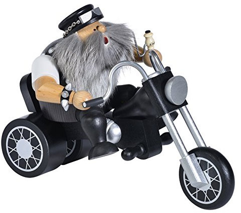 Rudolphs Schatzkiste Räuchermann Biker Easy Rider BxTxH= 12x26x15cm NEU Rauchen Rauchfigur Rauchmann Räucherfigur Räucherkerze Smoker Kerze Figur Mann Holz Seiffen Erzgebirge Holz Schnee Dekoration