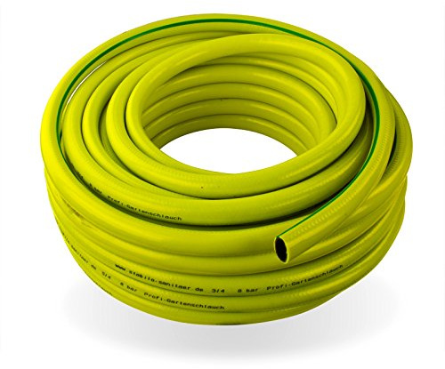 Stabilo-Sanitaer Profi Gartenschlauch Durchmesser: 13mm (1/ 2 Zoll) Länge: 50m | 3-lagiger Wasserschlauch Gelb | Qualitätsschlauch | Allzweckschlauch