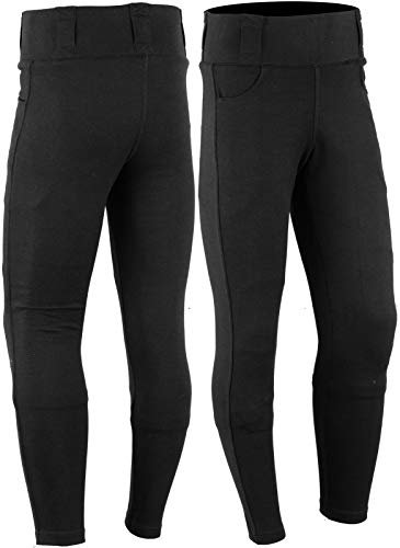 Bikers Gear Australia Legging de Moto doublé Kevlar pour Femme avec Protection CE Amovible Noir Taille 36