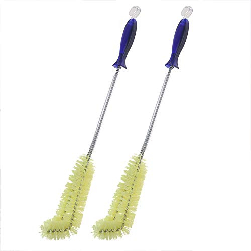 2-Pack Long Grip Bottle Brush, Comfort Grip Water Bottle Brush Easy to Clean Narrow Corner,Perfect for Narrow Corner Mark Cups Carafe Carboy Thermos Bottles