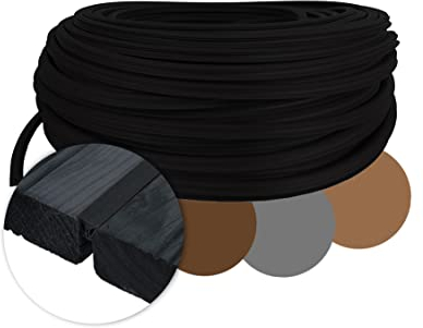 DILUMA Terrassenfugenband 25 Meter Schwarz für Terrassen mit Fugenabstand von 5,0 bis 7,5 mm - Fugendichtband für Terrassendielen aus Holz & WPC - UV Stabil, Witterungsfest, Temperaturbeständig