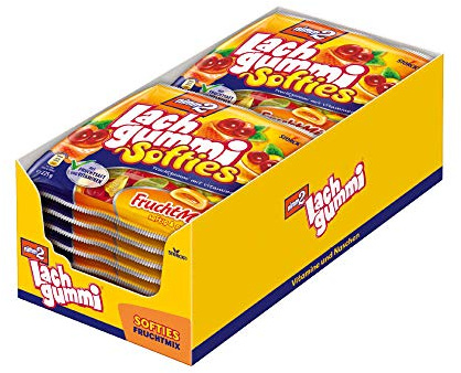 nimm2 Lachgummi Softies Fruchtmix (18 x 225g) / Fruchtgummi mit Fruchtsaft und Vitaminen