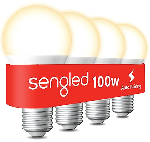 Sengled Alexa Light Bulbs 100W Equivalent, Smart Light Bulbs 1500 LM Bluetooth Mesh, Smart Bulbs That Work with Alexa Only, High Brightness, Soft White A19 2700K Dimmable Bulb, No Hub Required, 2 Pack