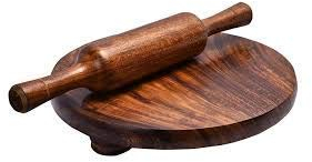 radhna Traditional Indian Wooden Chakla Belan Roti Maker Chapati Maker Rolling Board With Rolling Pin