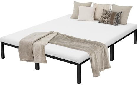 ML-Design Metallbett 160x200 cm auf Stahlrahmen mit Lattenrost, Schwarz, Bettgestell aus Metall, robust, leichte Montage, Bett für Schlafzimmer der Jugendliche Erwachsene, Doppelbett Ehebett Gästebett