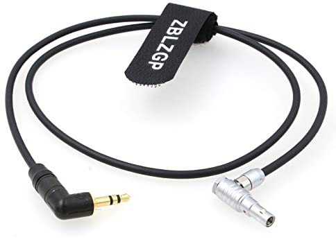 ZBLZGP Right Angle 5 Pin Male to 3.5mm Right Angle TRS Audio Cable for ARRI Alexa Mini Camera (50CM)